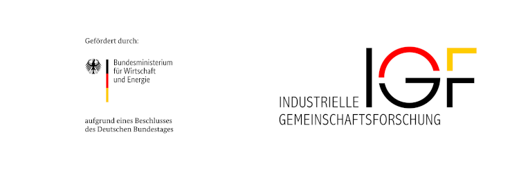 Logo Förderlogo BMWE und Logo IGF